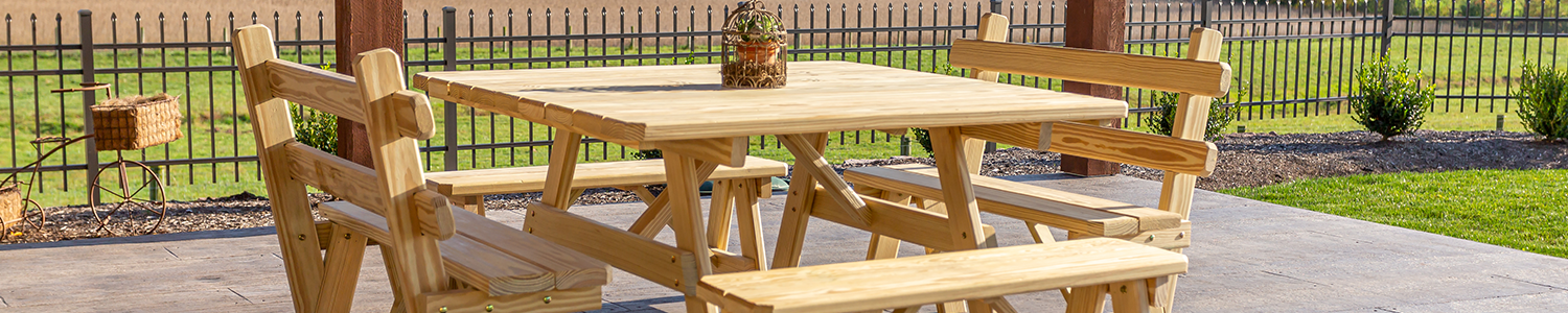 wood table set