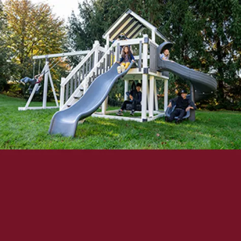 6x8 Tower with Single Beam and 5' Spiral Slide
