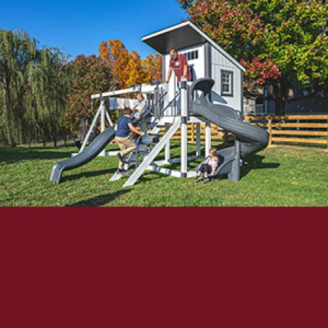 6x8 Lean To Playhouse with Single Beam