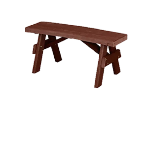 curved garden bench