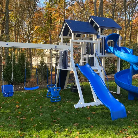 5x10 Dbl Mtn Climb Star Quality Vinyl Swing Sets Amish Lancaster County