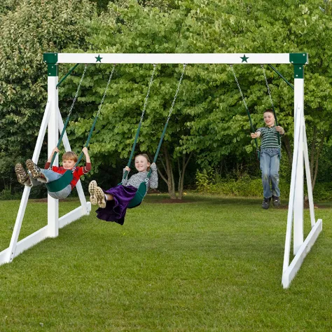 Swing Frame Star Quality Vinyl Swing Sets Amish Lancaster County
