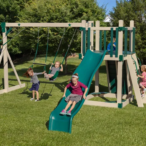 4x4 w/o Roof Star Quality Vinyl Swing Sets Amish Lancaster County