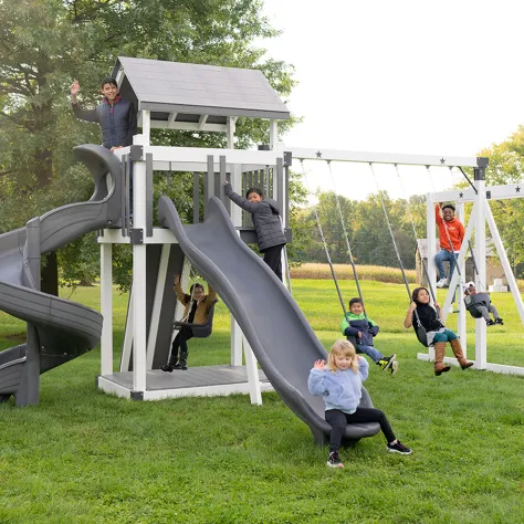 4x6 Deluxe Star Quality Vinyl Swing Sets Amish Lancaster County