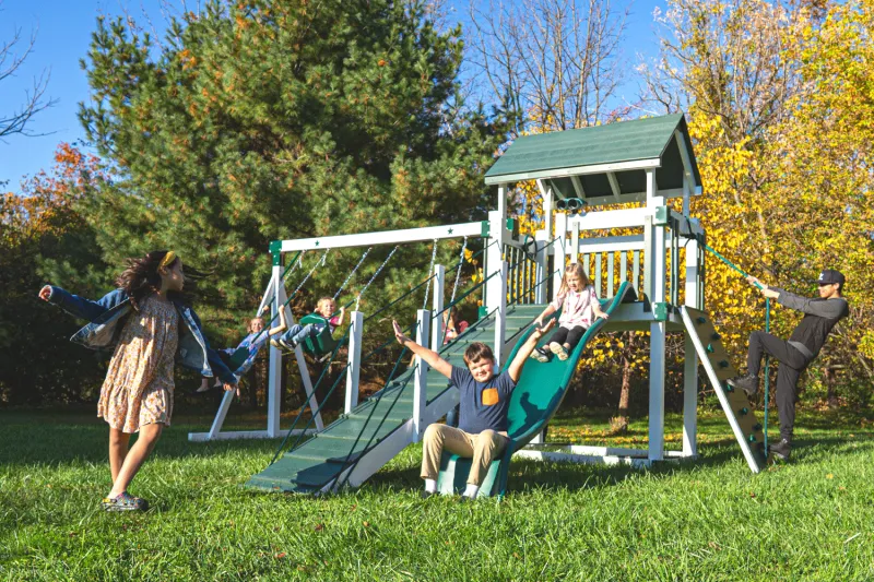 4x6 w/ Ramp Star Quality Vinyl Swing Sets Amish Lancaster County