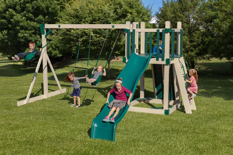 4x4 w/o Roof Star Quality Vinyl Swing Sets Amish Lancaster County