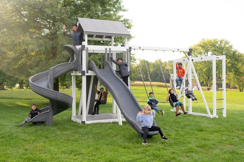 4x6 Deluxe Star Quality Vinyl Swing Sets Amish Lancaster County