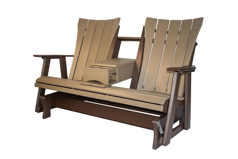 Craftsman 5' Glider with Console amish handcrafted