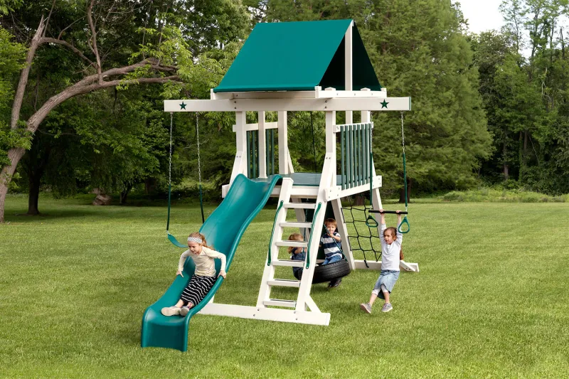 5x5 Compact Mtn Climb Star Quality Vinyl Swing Sets Amish Lancaster County